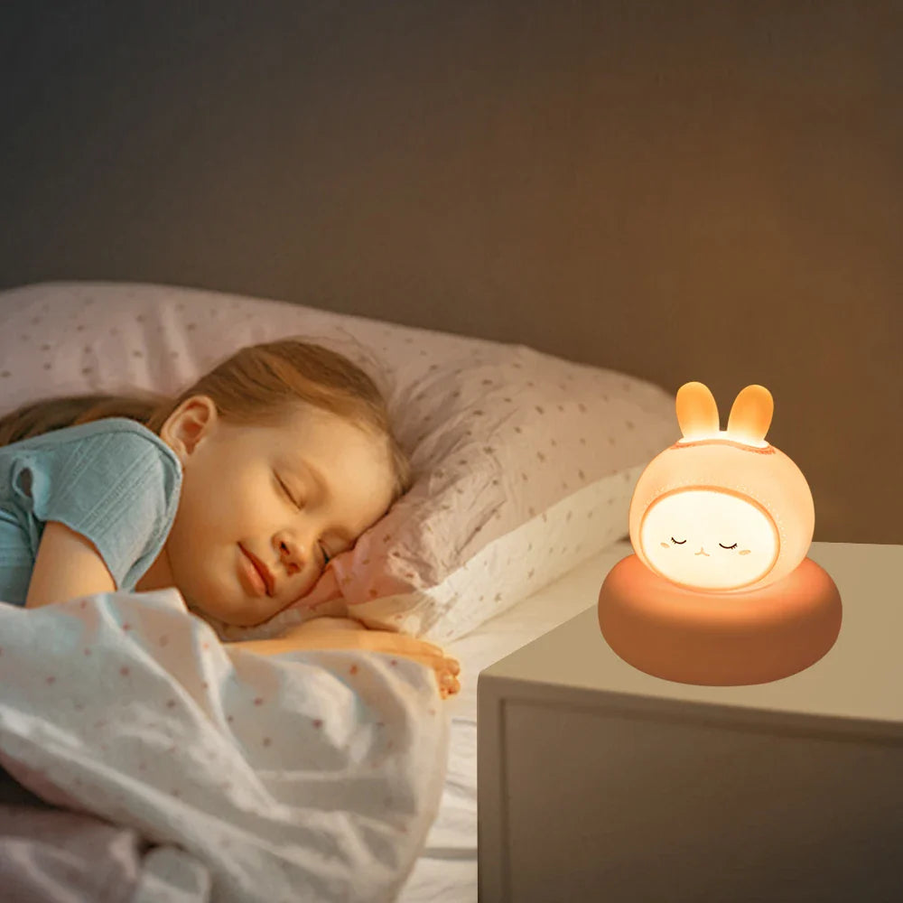Dimmable Animal Night Light - USB Rechargeable Nursery Lamp