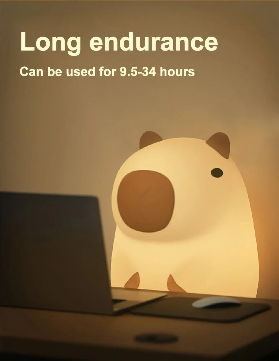 Capybara Night Light - LED Touch Sensor Lamp