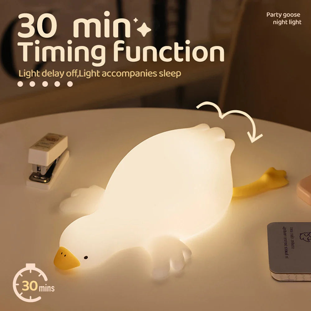Goose Nursery Night Light - USB Rechargeable Touch Lamp