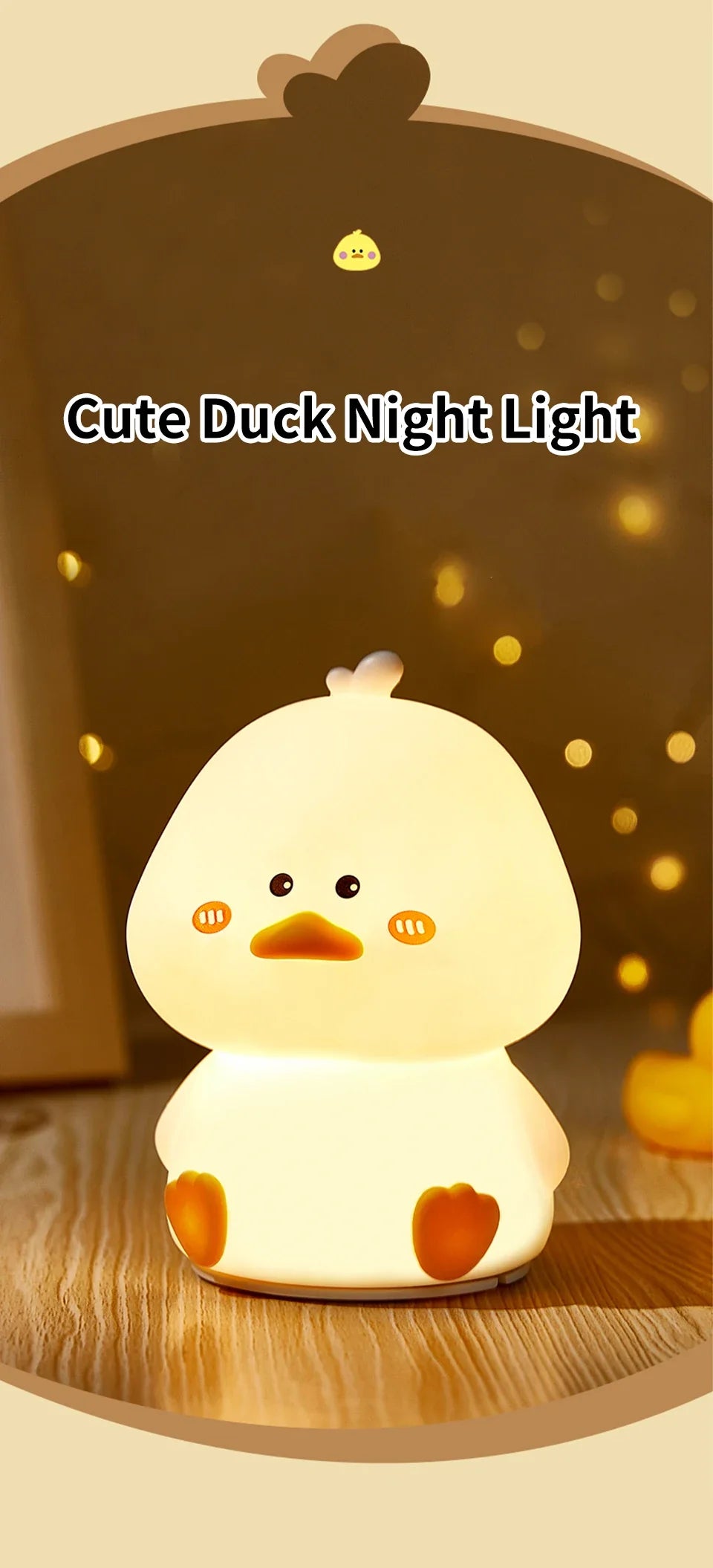 Duck LED Night Light - USB Rechargeable