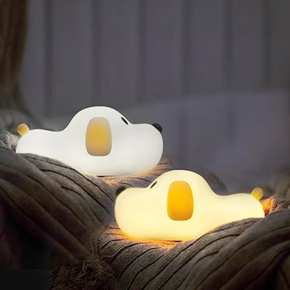 Puppy Silicone Night Light - USB Rechargeable LED Lamp