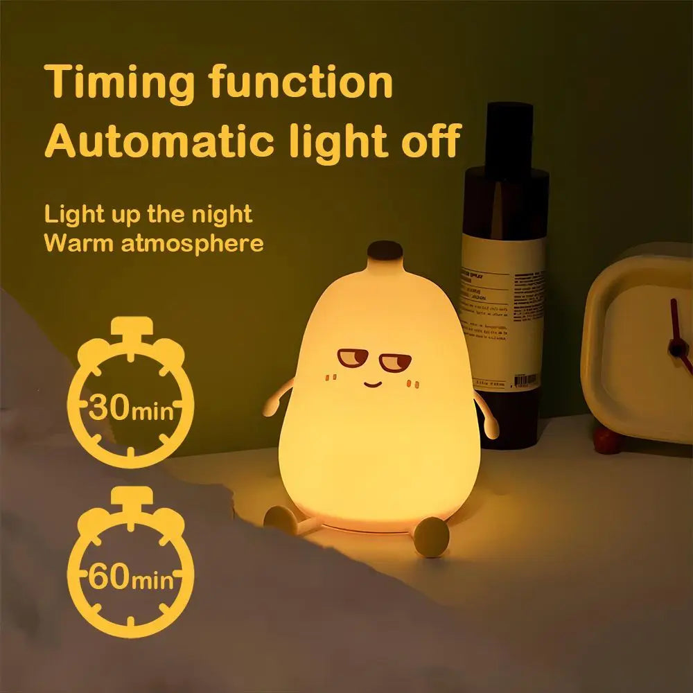 Banana Night Light - 7-Colors Dimming Touch Lamp