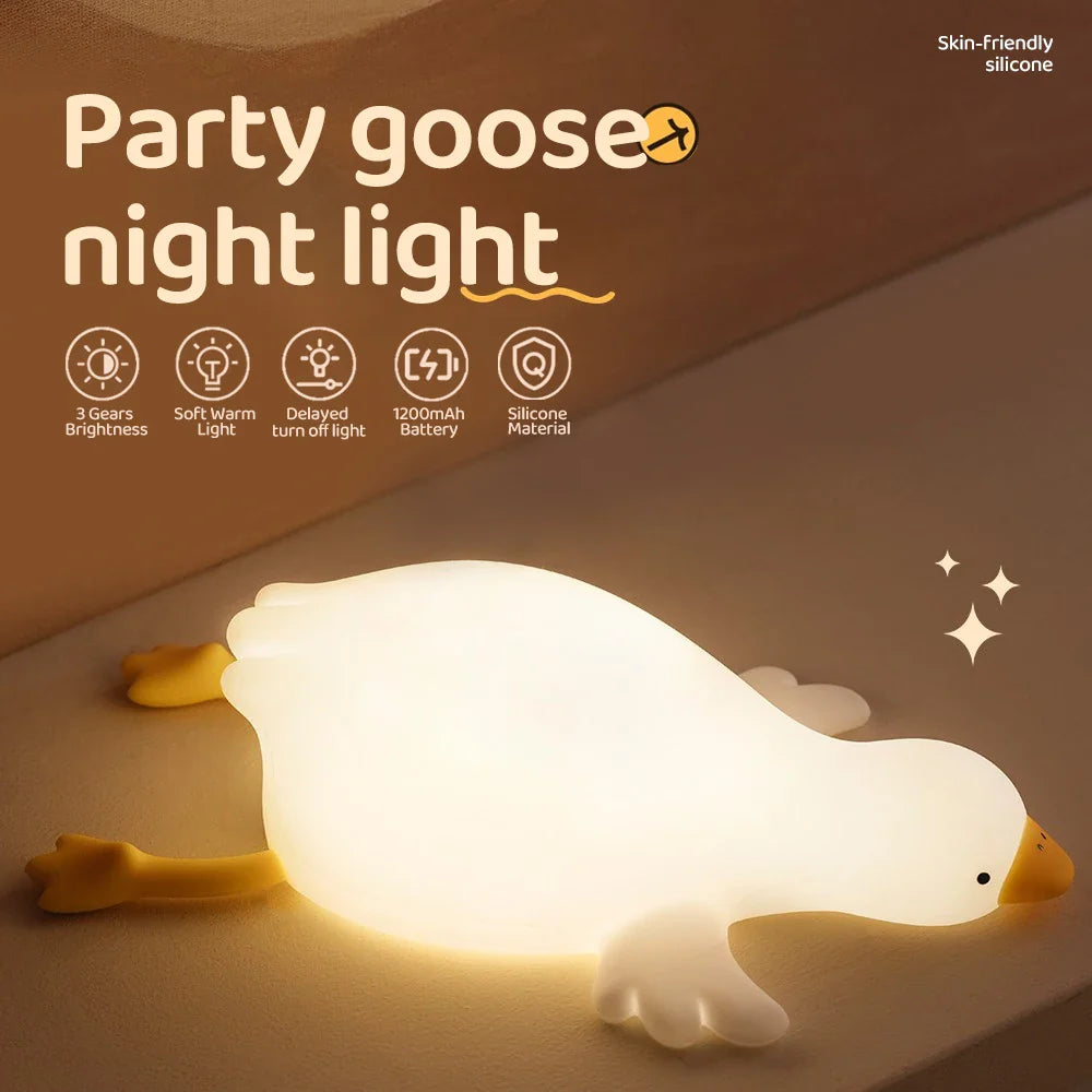 Goose Nursery Night Light - USB Rechargeable Touch Lamp