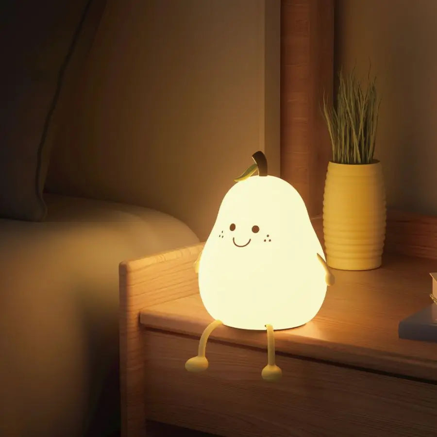 Pear Night Light - 7-Colors Dimming Touch Lamp