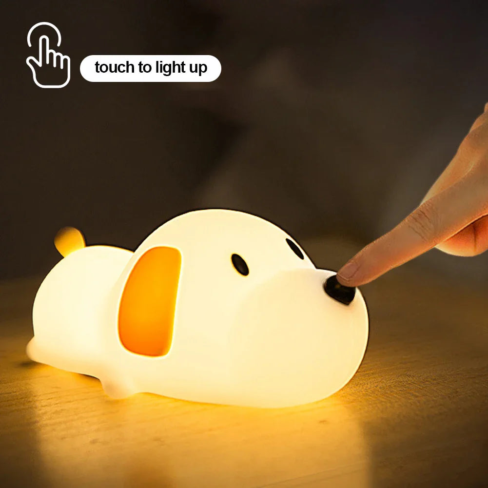 Puppy Silicone Night Light - USB Rechargeable LED Lamp