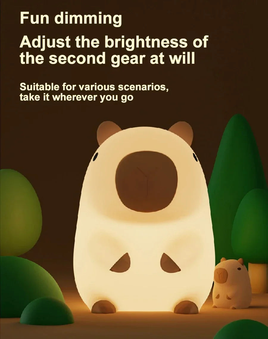 Capybara Night Light - LED Touch Sensor Lamp