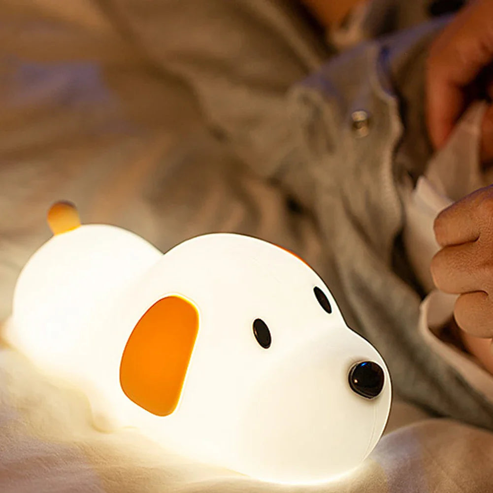 Puppy Silicone Night Light - USB Rechargeable LED Lamp