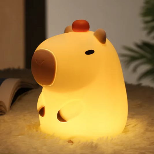 Orange Capybara Night Light - LED Touch Sensor Lamp